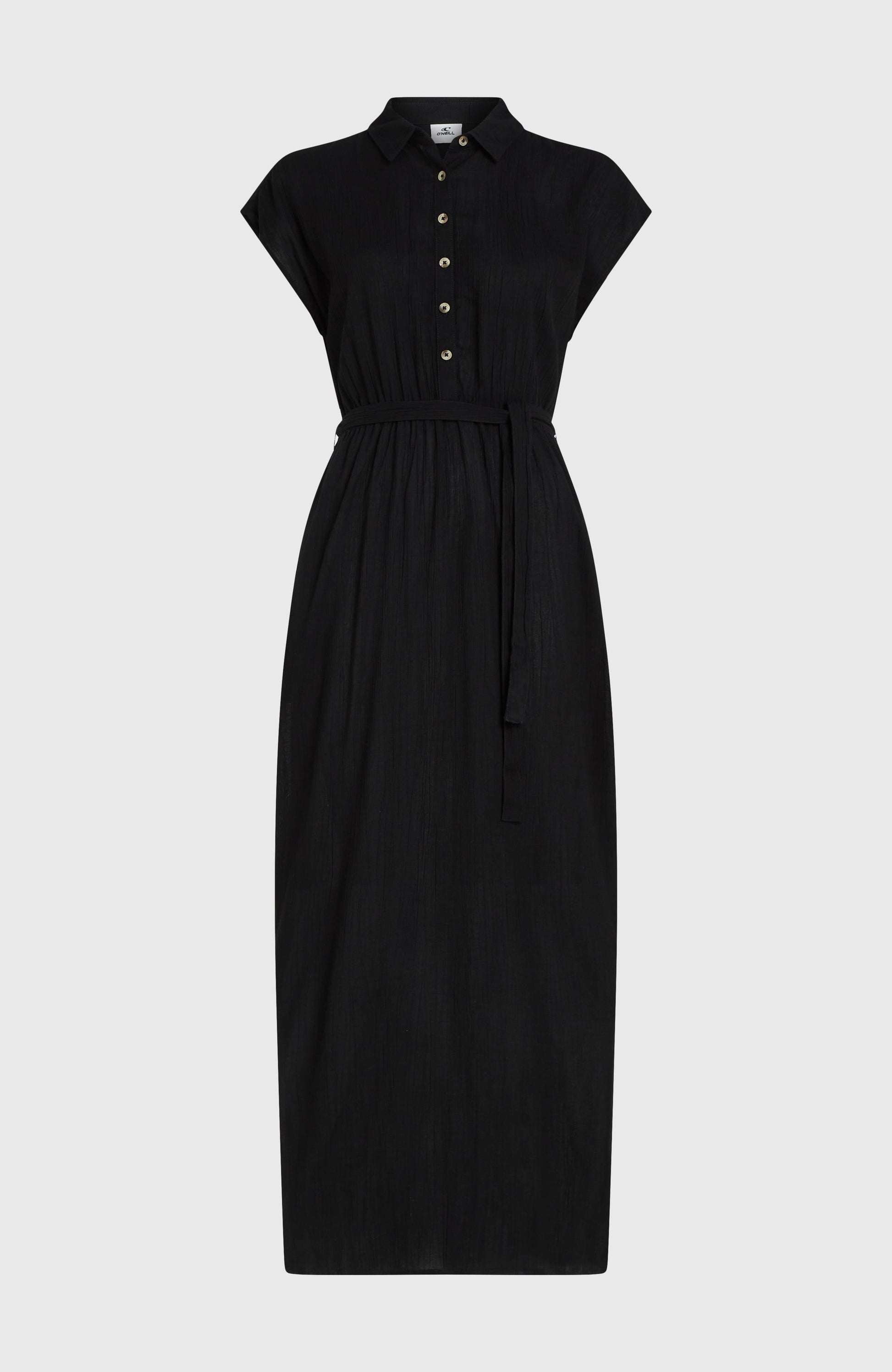 Lori Maxi Shirt Dress Women Black Out