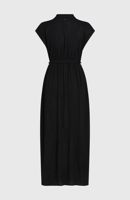 Lori Maxi Shirt Dress Women Black Out