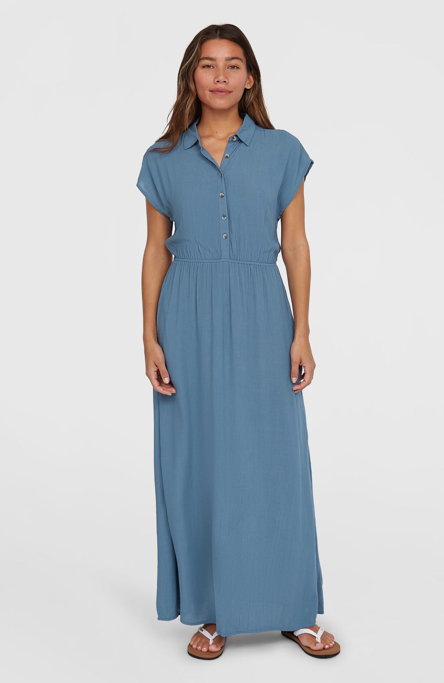 Lori Maxi Shirt Dress Women Copen Blue