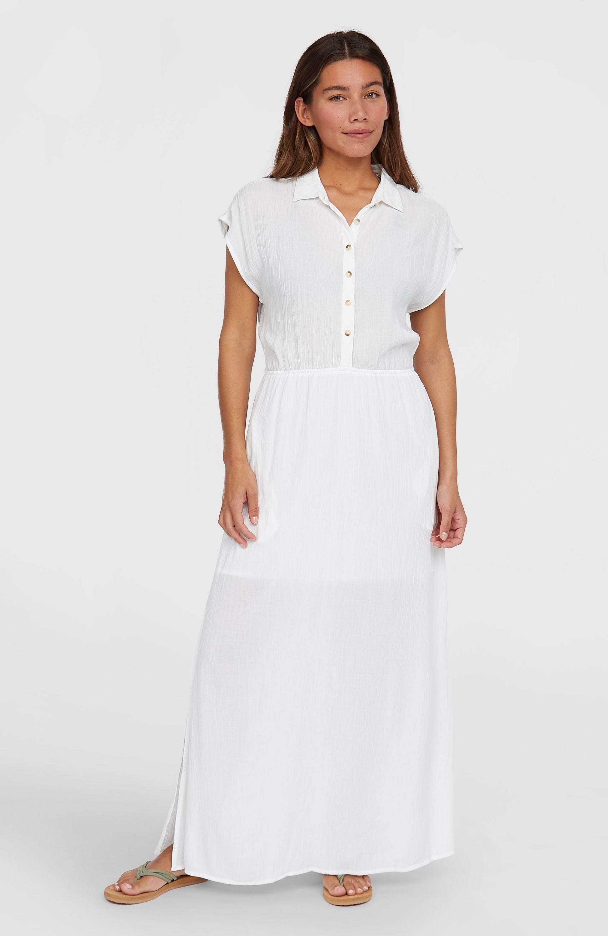 Lori Maxi Shirt Dress Women Snow White