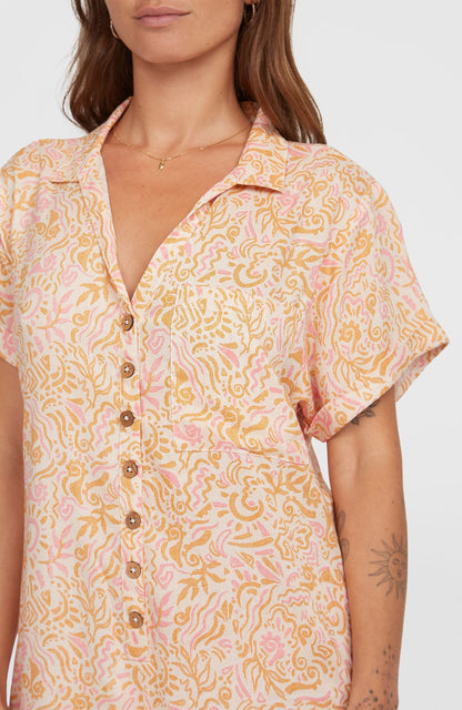 Women of the Wave Romper Women White Abstract Wave