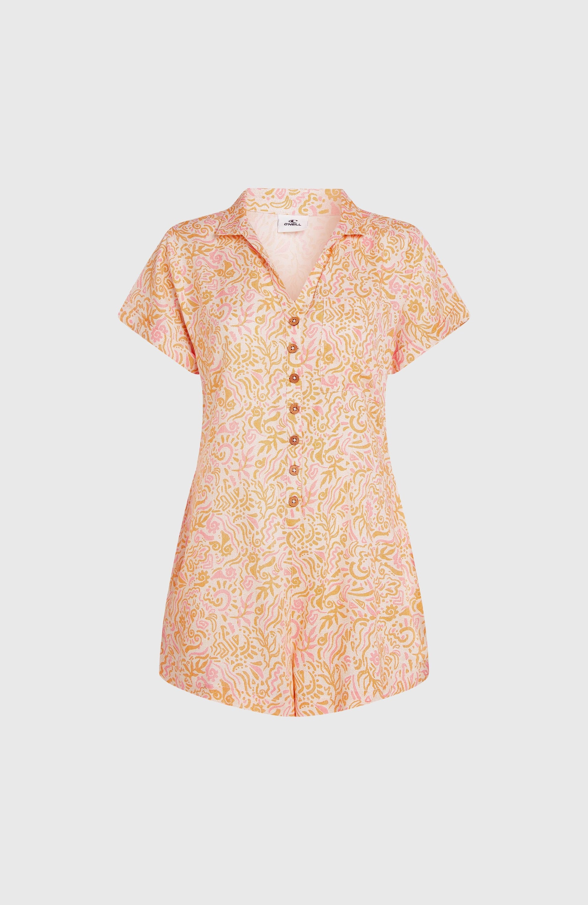 Women of the Wave Romper Women White Abstract Wave