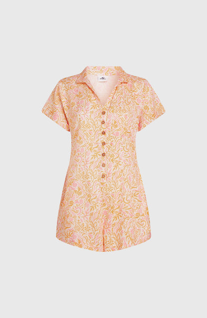 Women of the Wave Romper Women White Abstract Wave