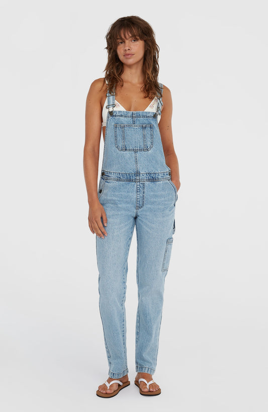 Essentials Twill Dungaree Women Denim Blue