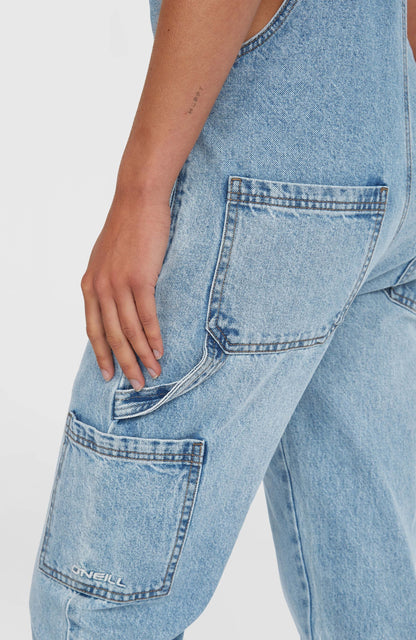 Essentials Twill Dungaree Women Denim Blue