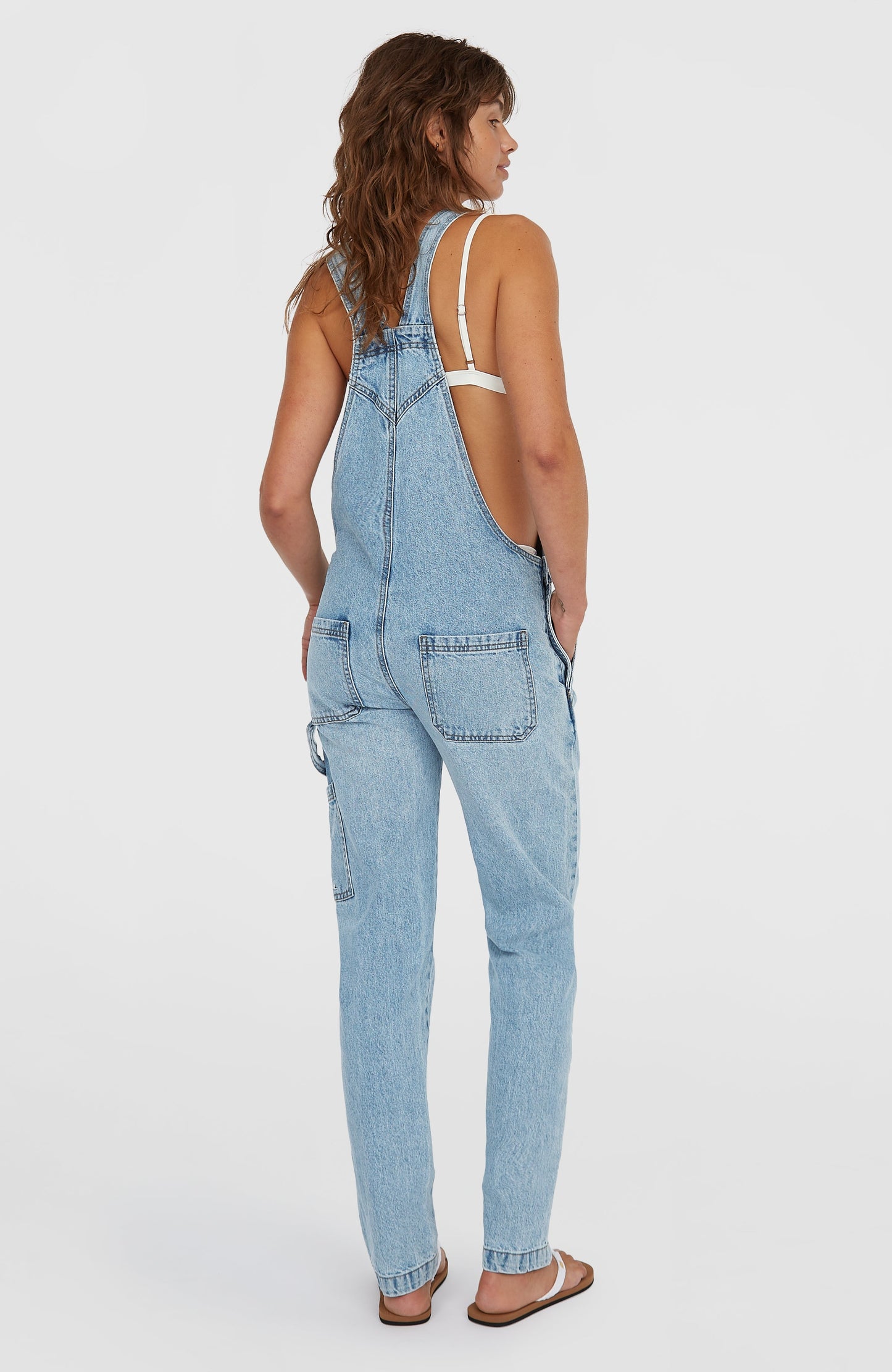 Essentials Twill Dungaree Women Denim Blue