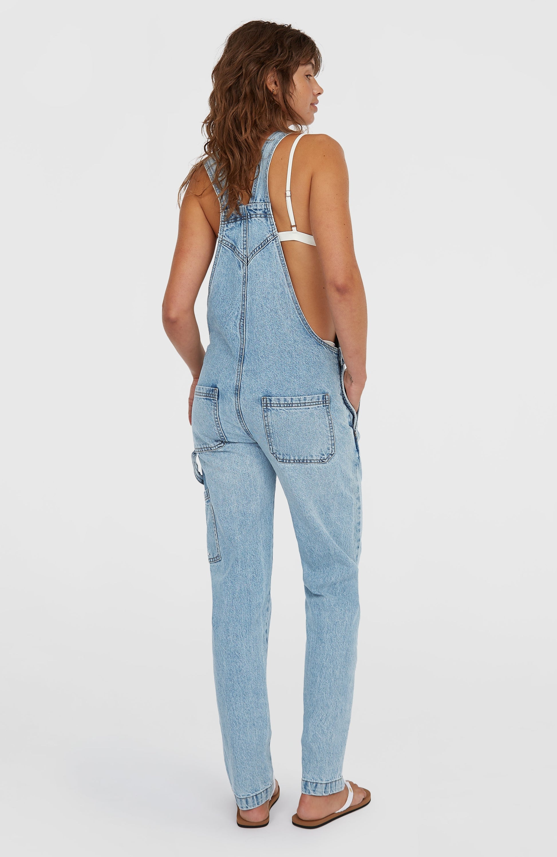 Essentials Twill Dungaree Women Denim Blue