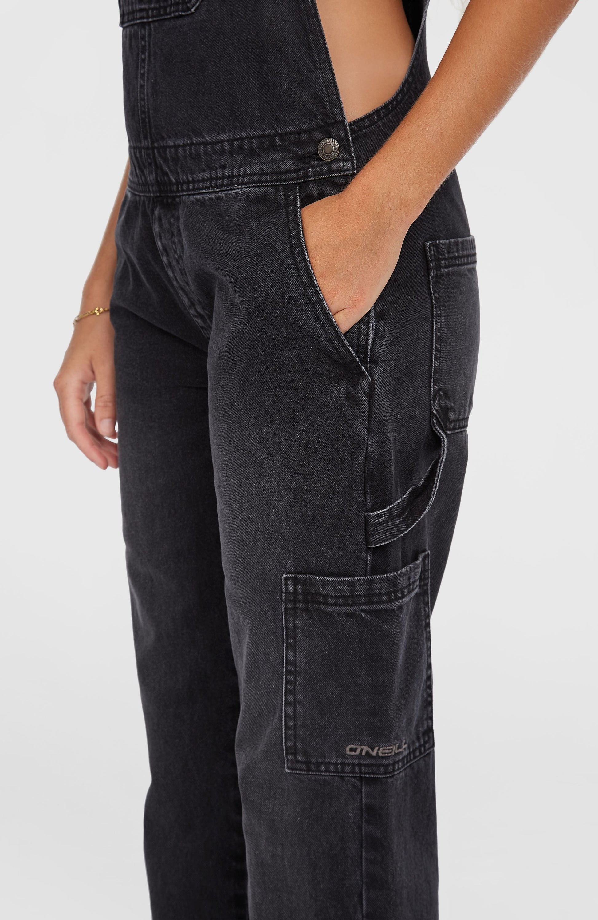 Essentials Twill Dungaree Women Black Out