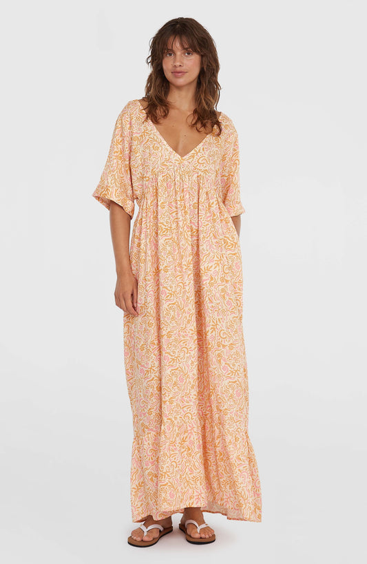 Women of the Wave Maxi Dress Women White Abstract Wave
