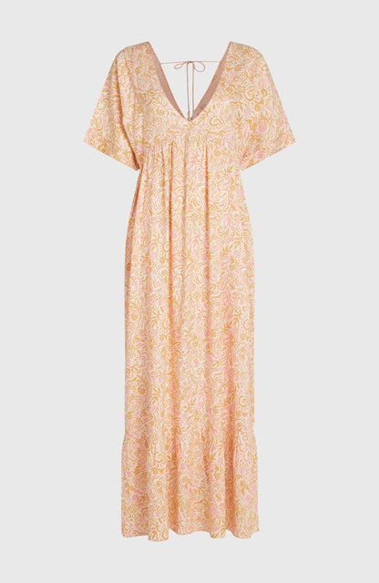 Women of the Wave Maxi Dress Women White Abstract Wave
