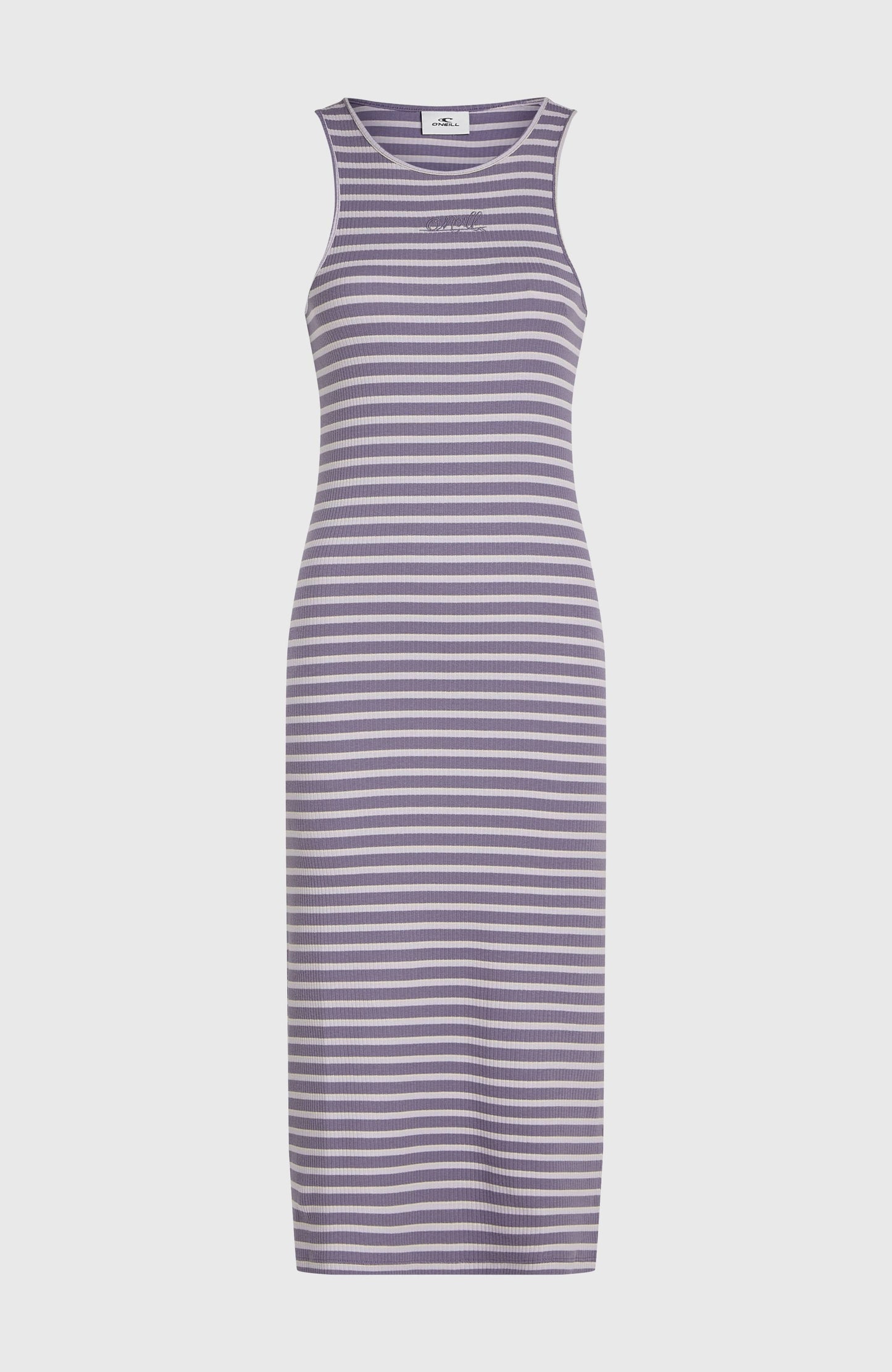 Jess Midi Rib Dress Women Purple Yarn Dye Stripe