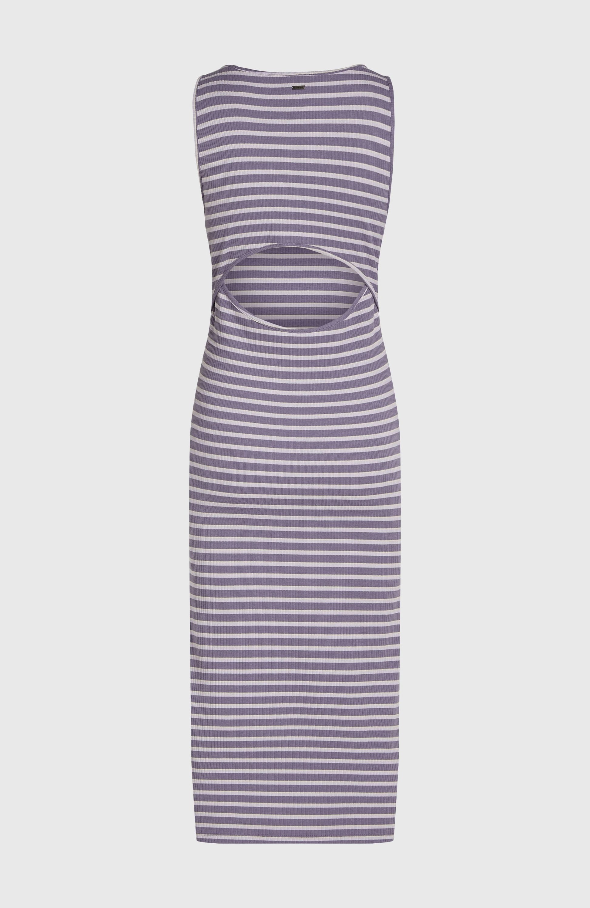 Jess Midi Rib Dress Women Purple Yarn Dye Stripe