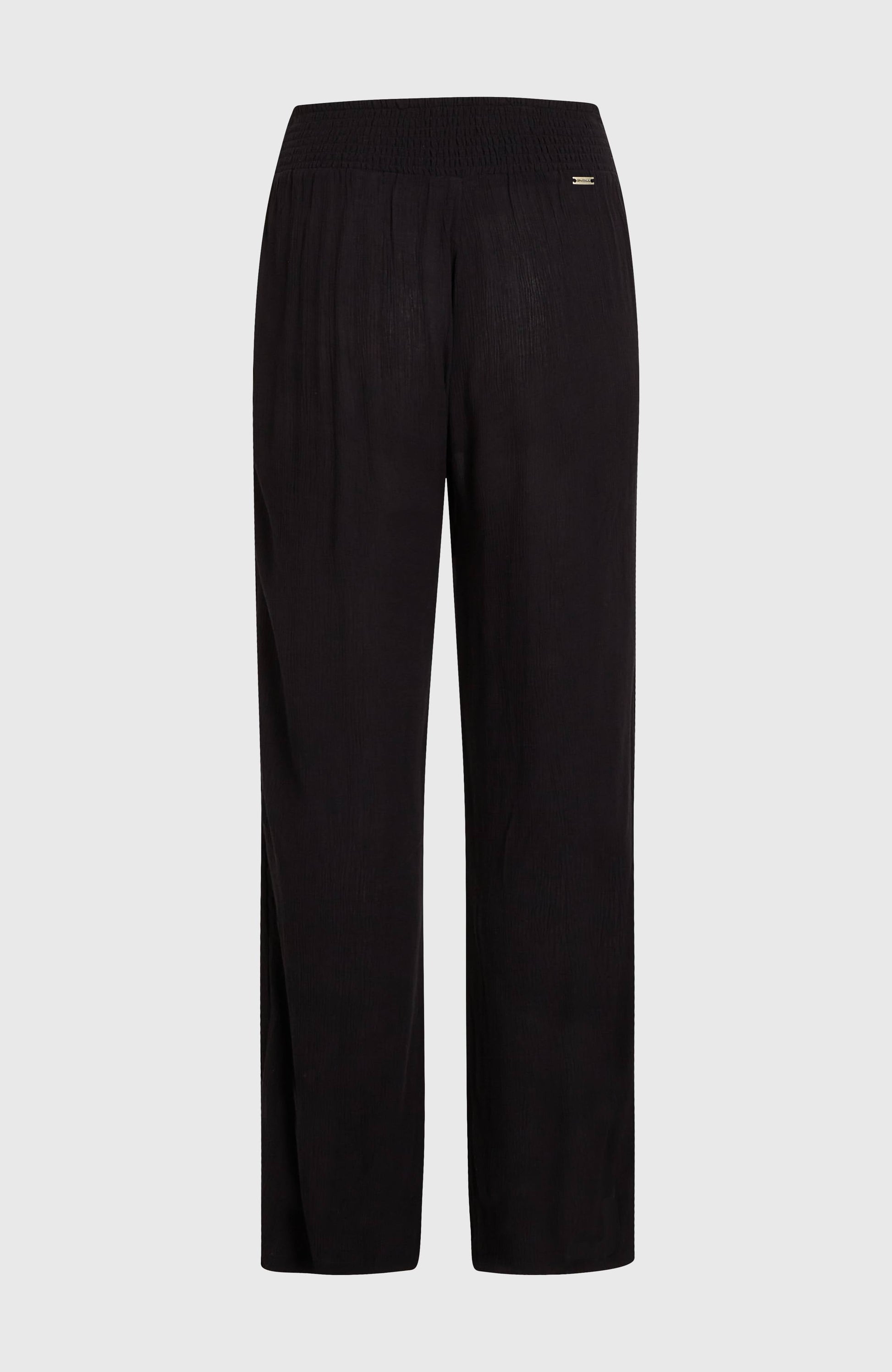 Johnny Smocked Waist Pants Women Black Out