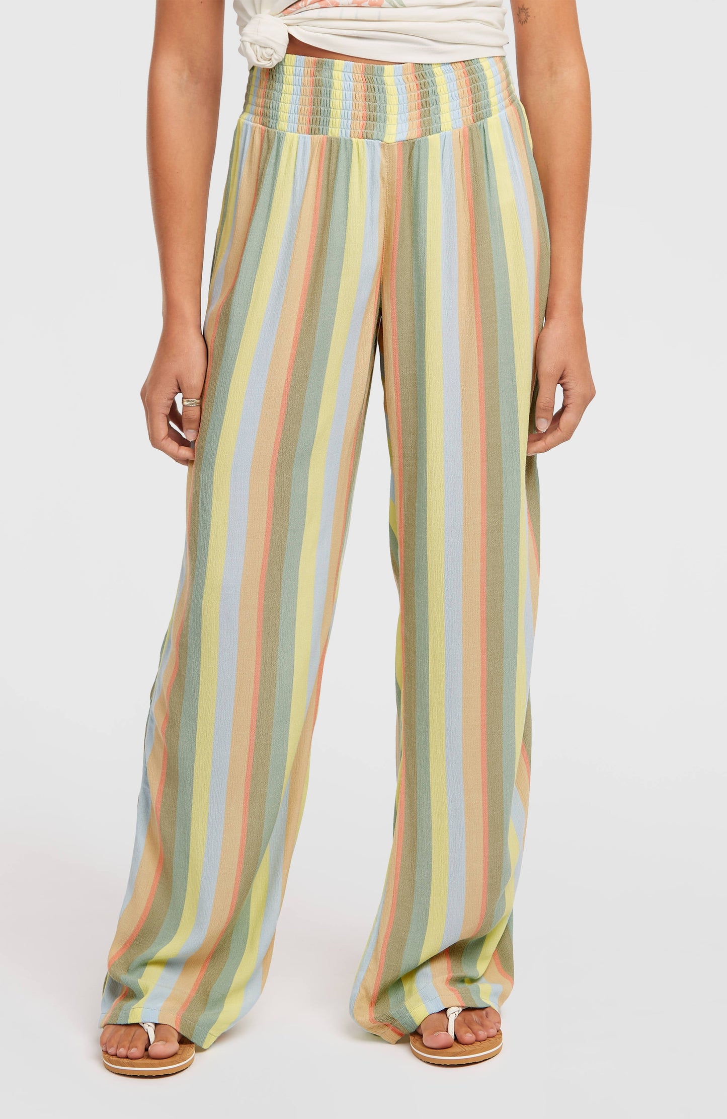 Johnny Smocked Waist Pants Women Multi Must Haves Stripe