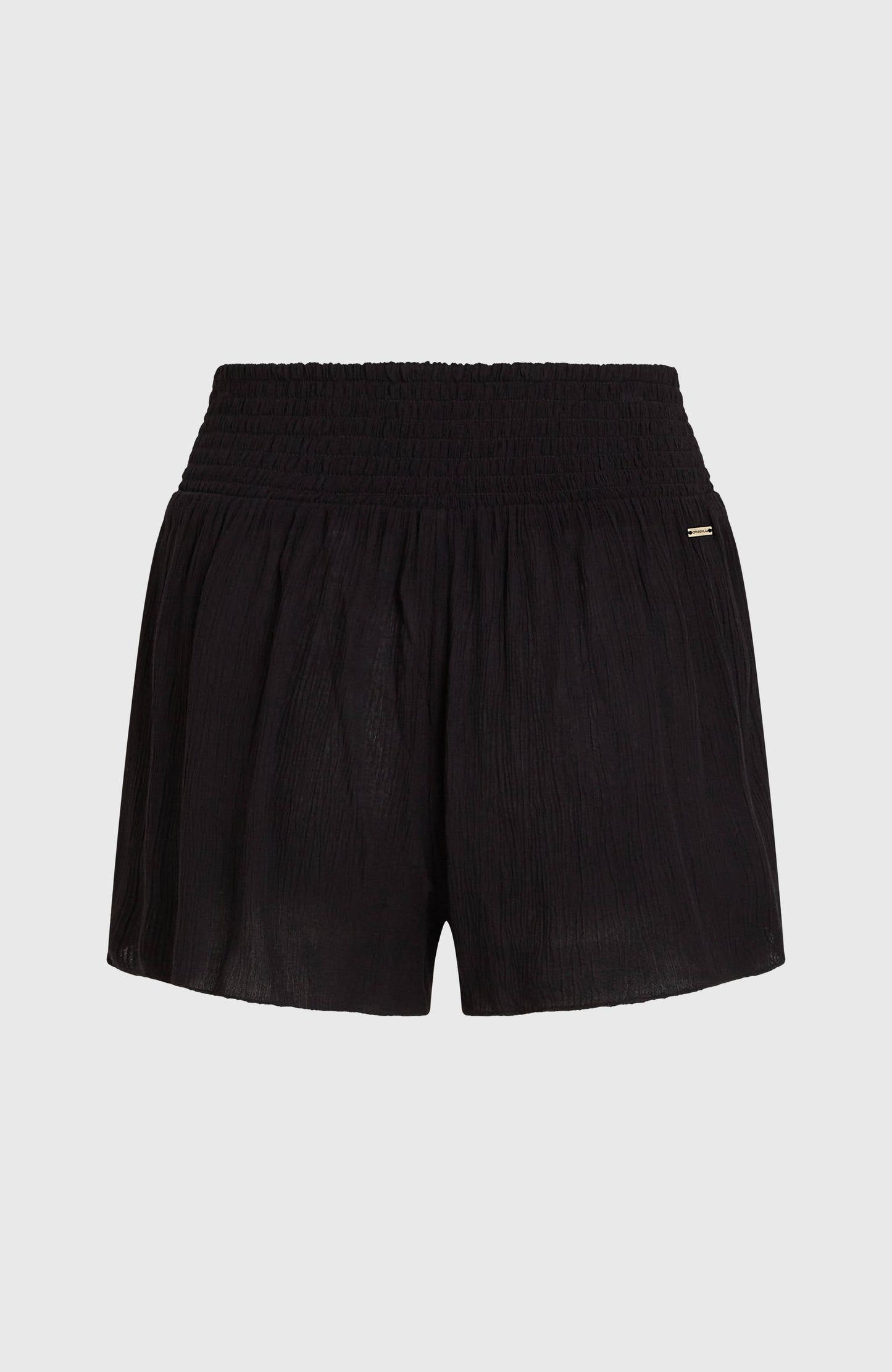 Johnny Smocked Waist Shorts Women Black Out
