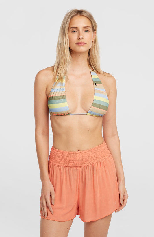 Johnny Smocked Waist Shorts Women Funky Peach
