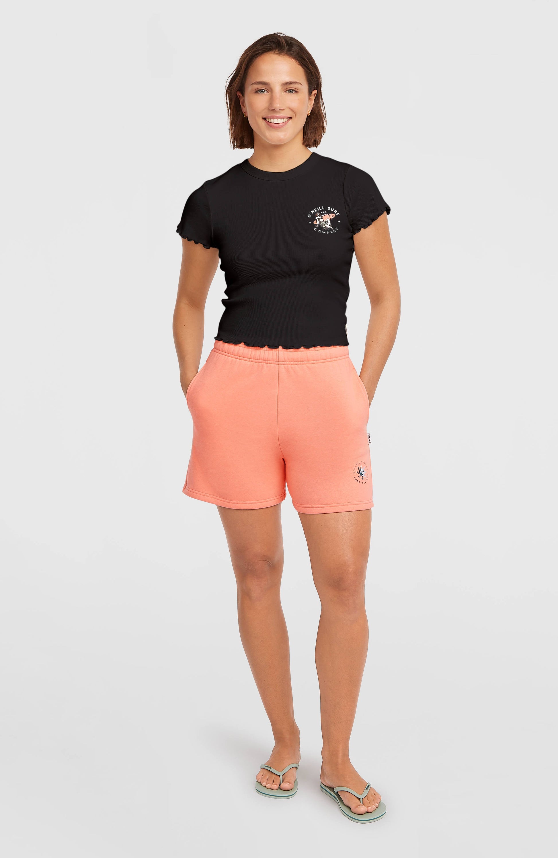 Summer Musthave Sweatshorts Women Funky Peach
