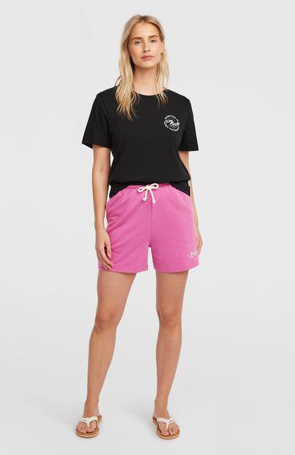 Essentials Script Sweatshorts Women Electric Fuschia