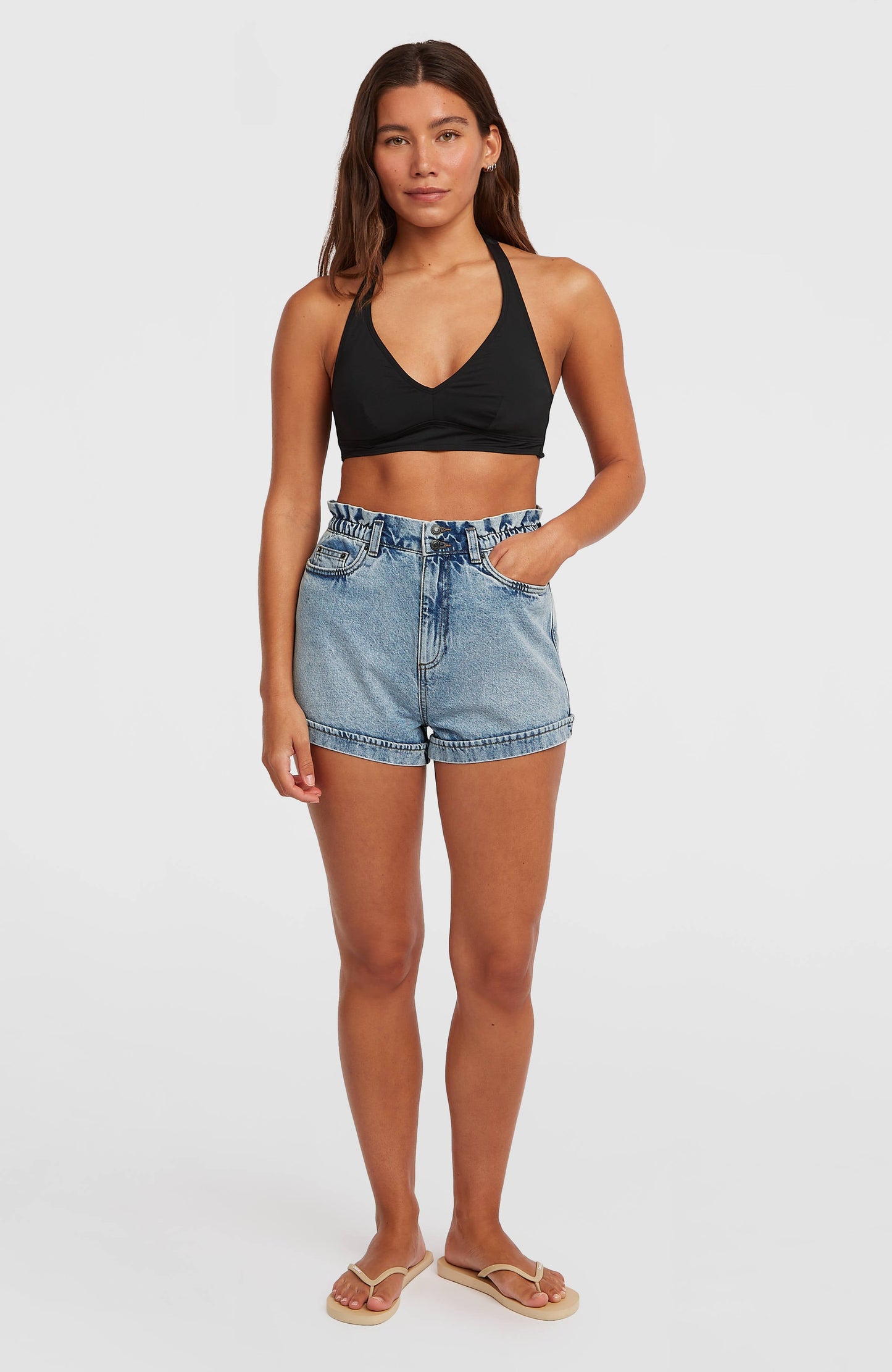 Tasia Denim Shorts Women Denim Blue