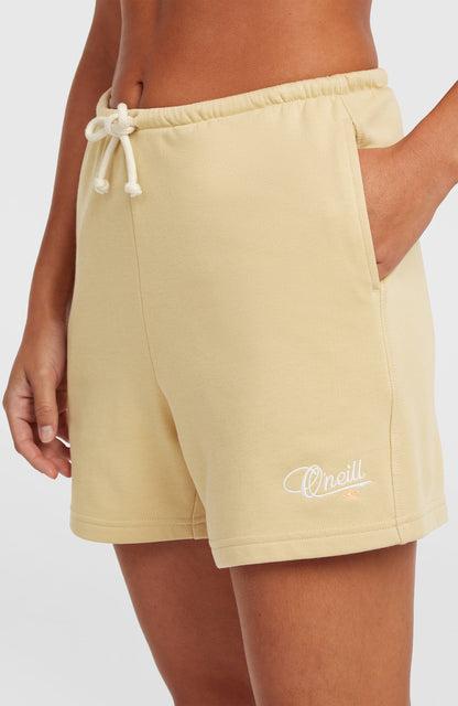 Essentials Script Sweatshorts Women Cocoa Sand