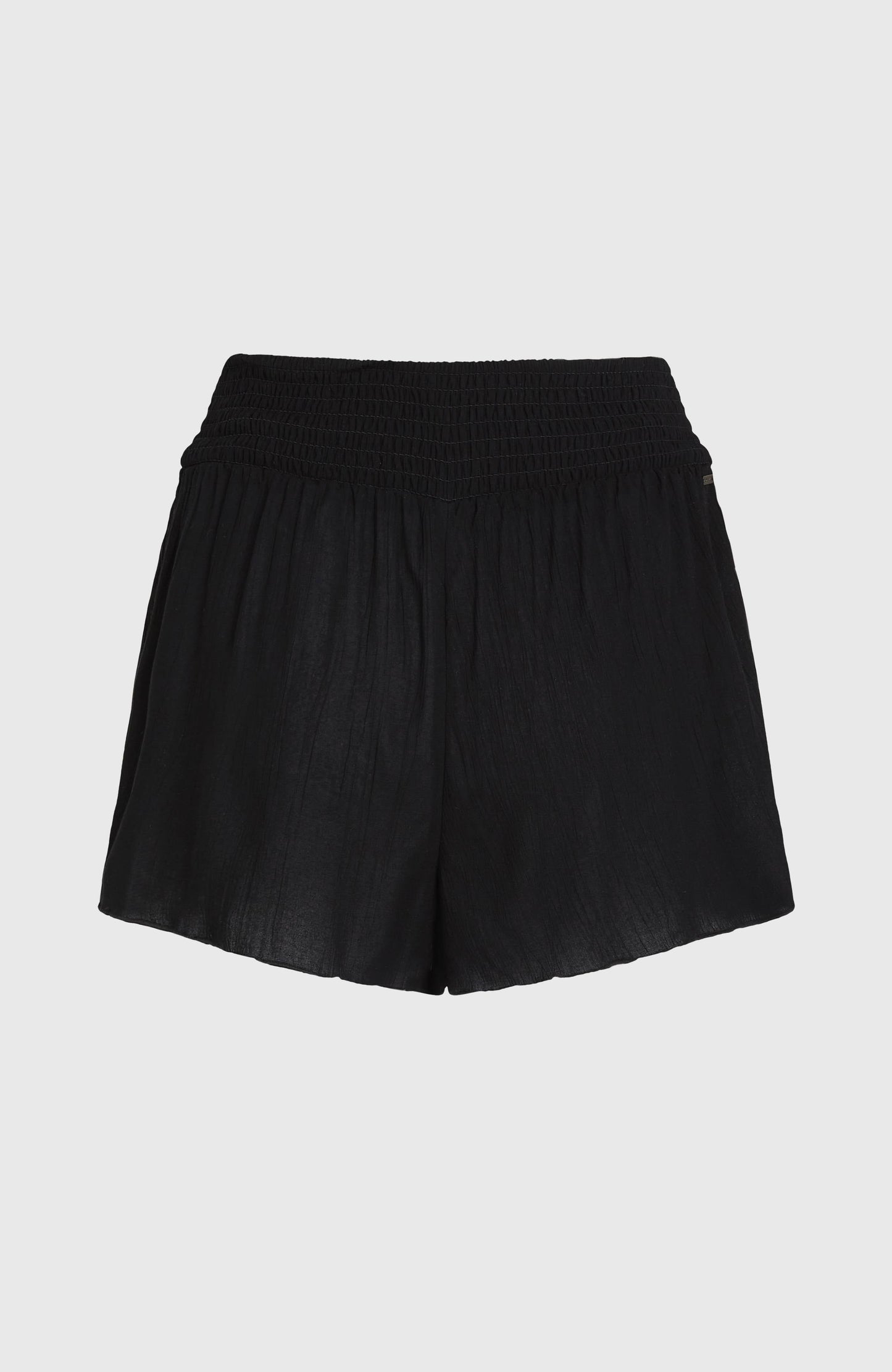 Johnny Smocked Waist Shorts Women Black Out