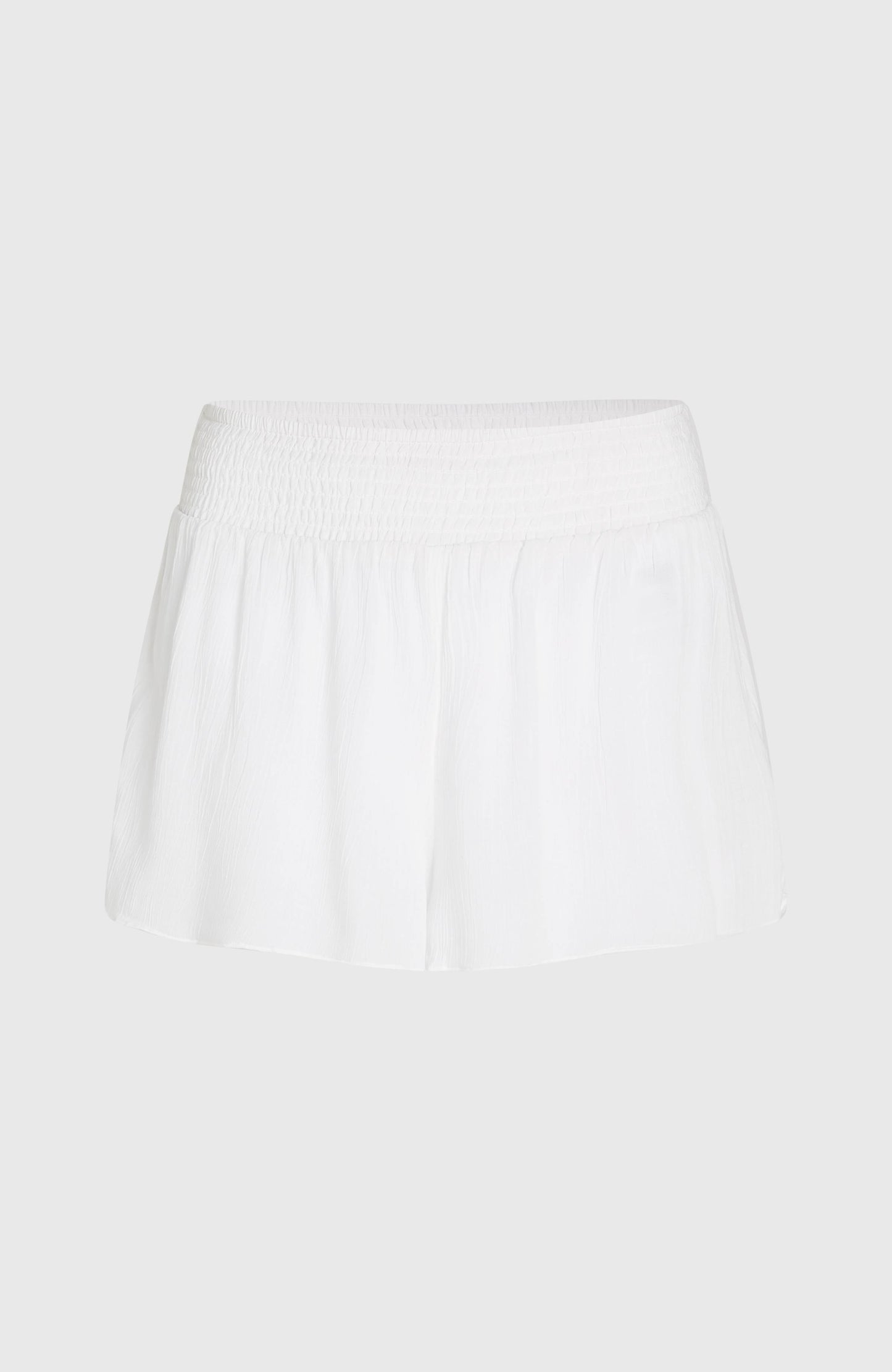 Johnny Smocked Waist Shorts Women Snow White