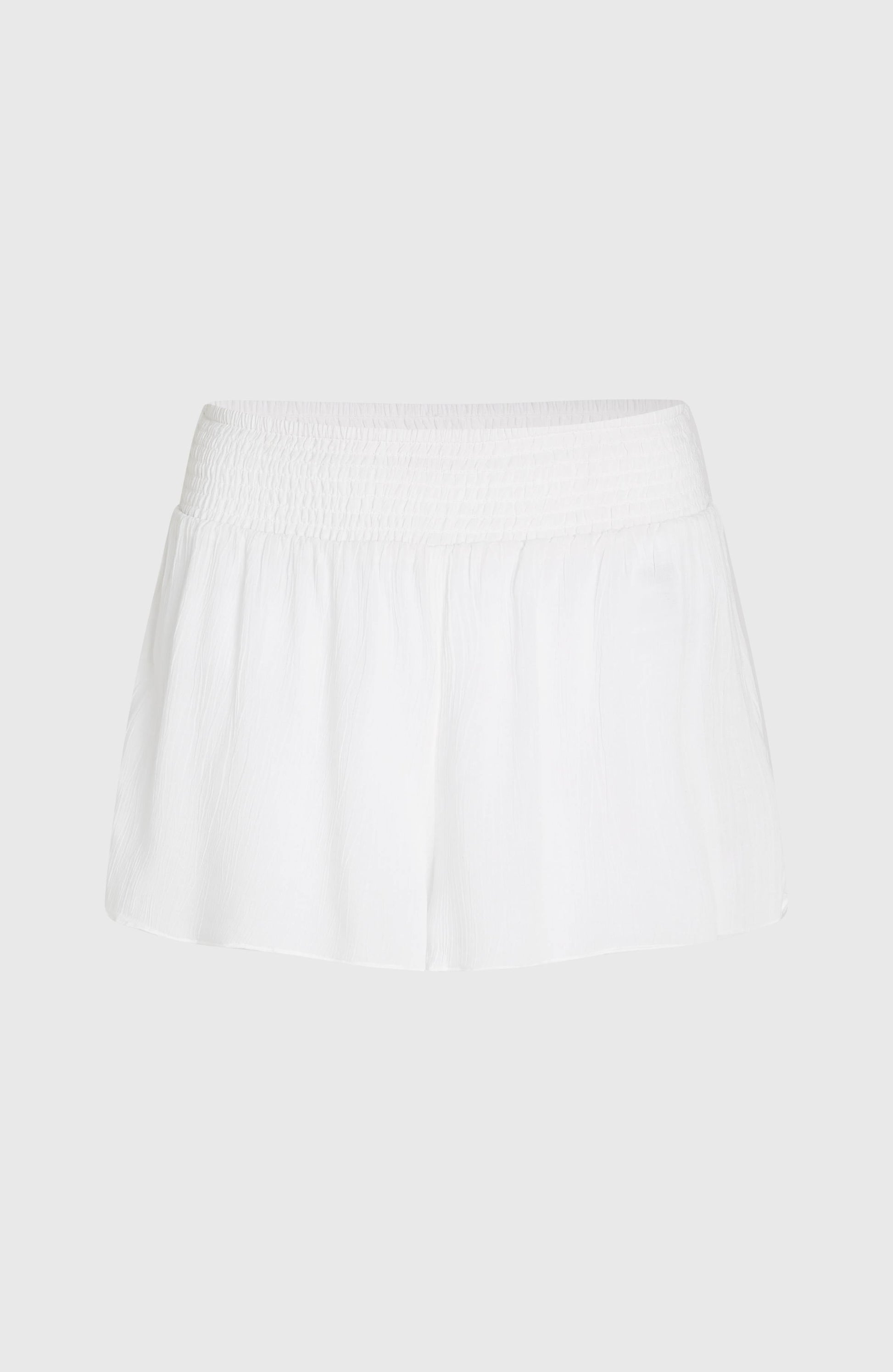 Johnny Smocked Waist Shorts Women Snow White
