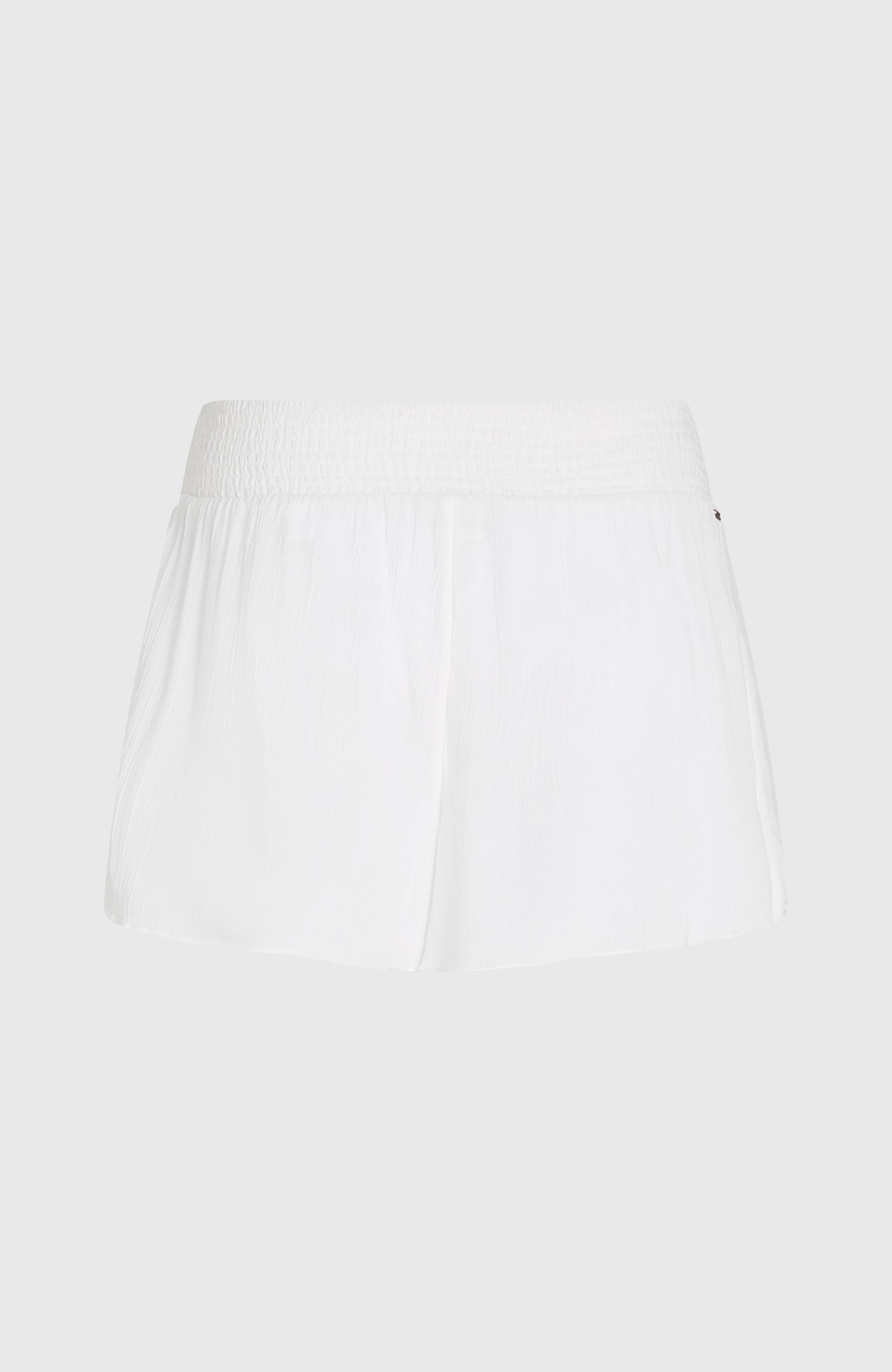 Johnny Smocked Waist Shorts Women Snow White