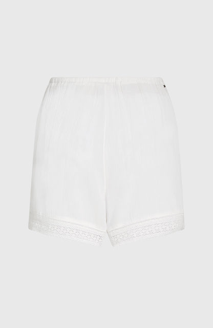 Essentials Embroidery Shorts Women Snow White
