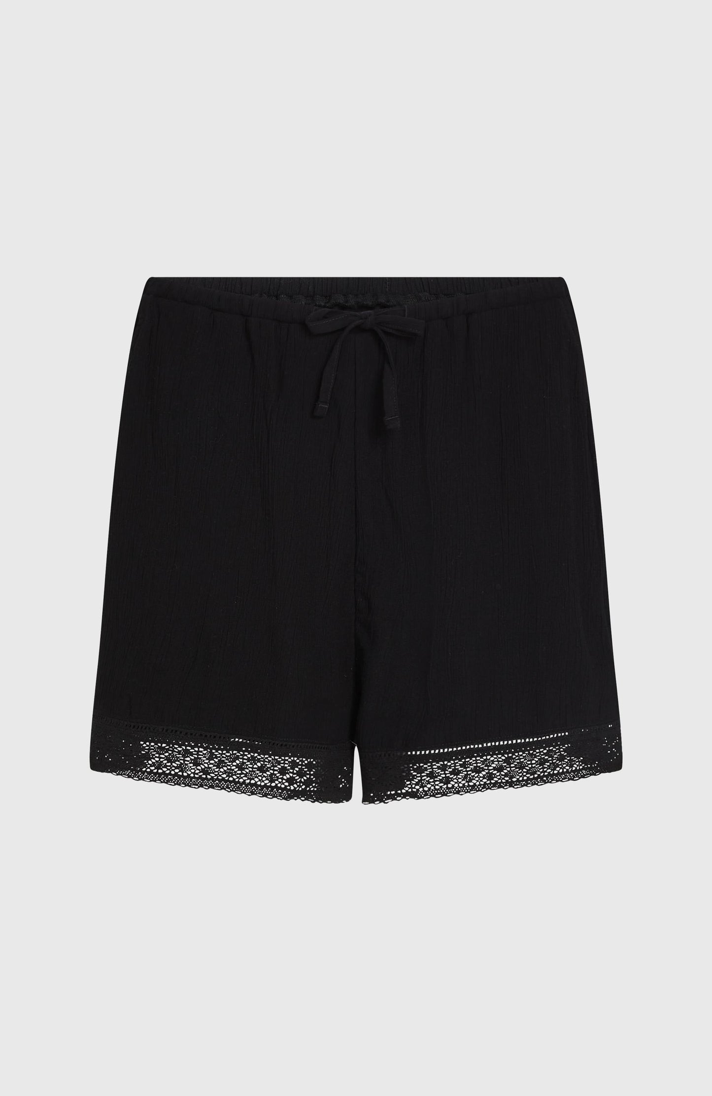 Essentials Embroidery Shorts Women Black Out