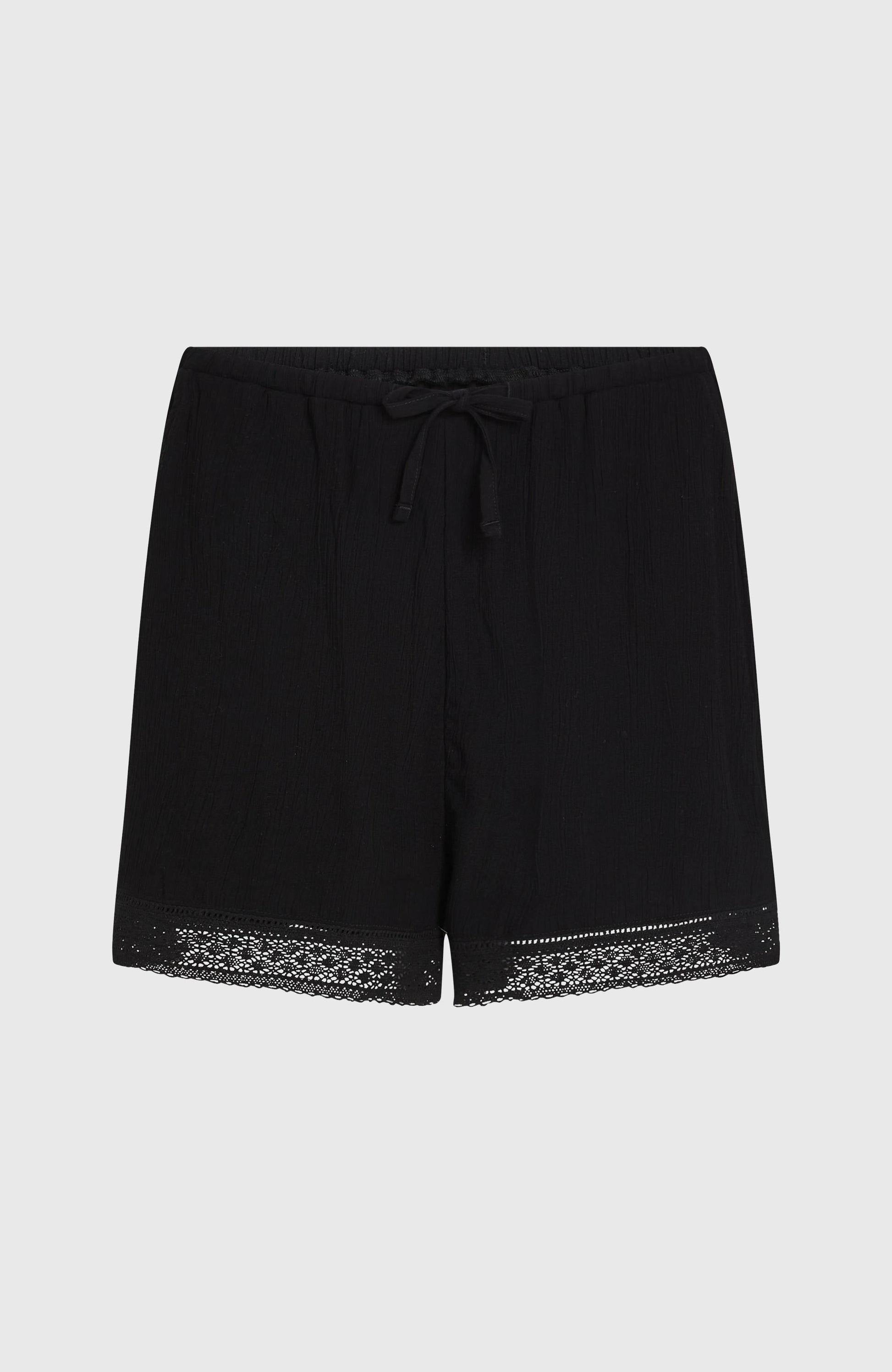 Essentials Embroidery Shorts Women Black Out