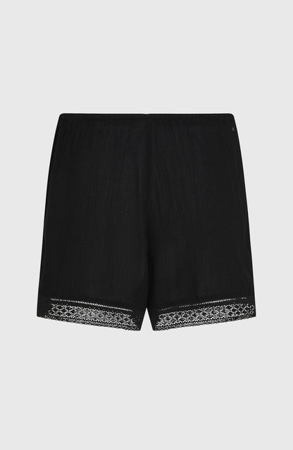Essentials Embroidery Shorts Women Black Out