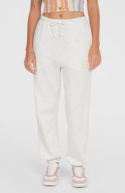 Beach Vintage Sweatpants Women White Melange