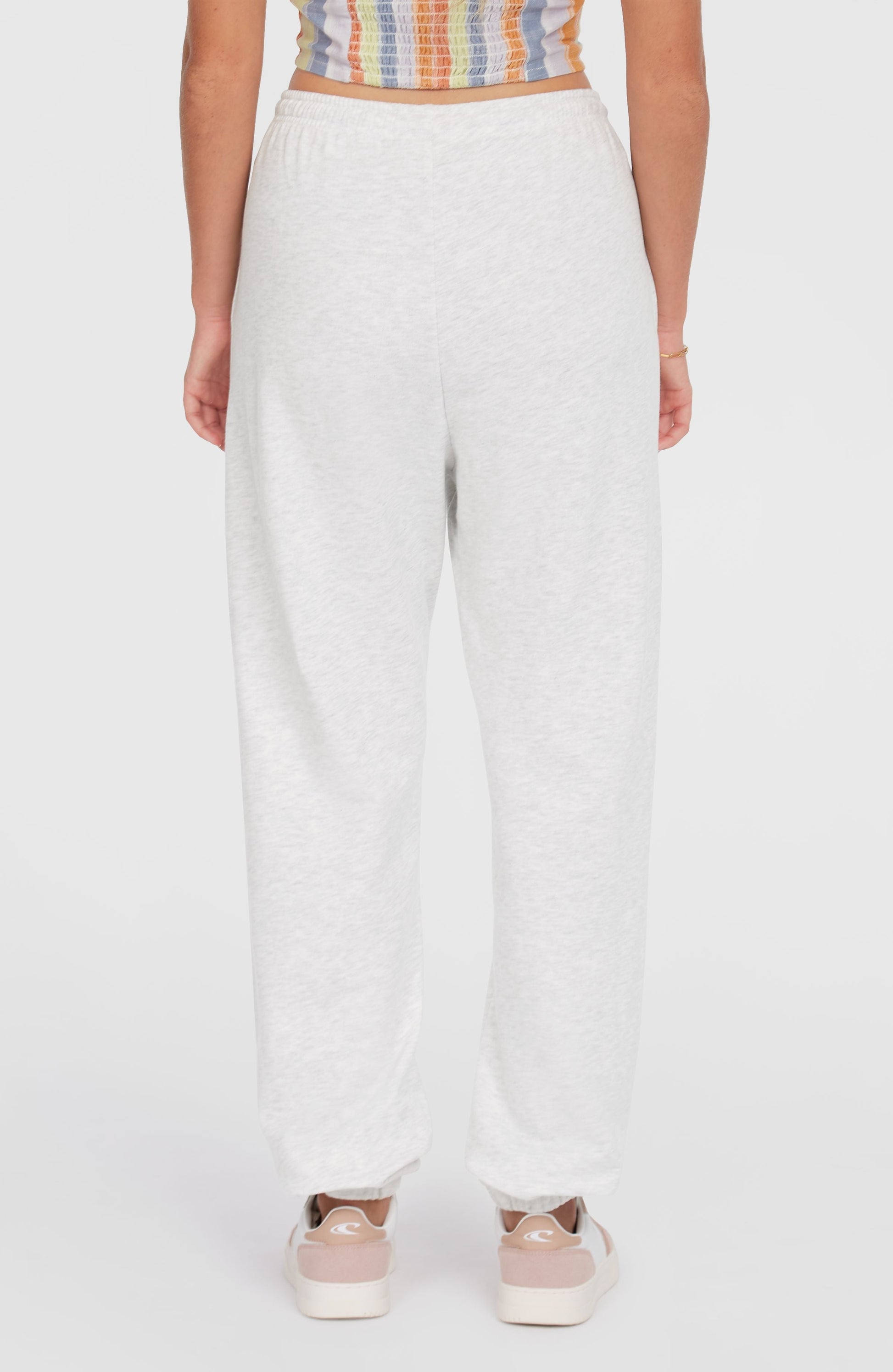 Beach Vintage Sweatpants Women White Melange