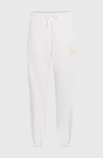 Beach Vintage Sweatpants Women White Melange