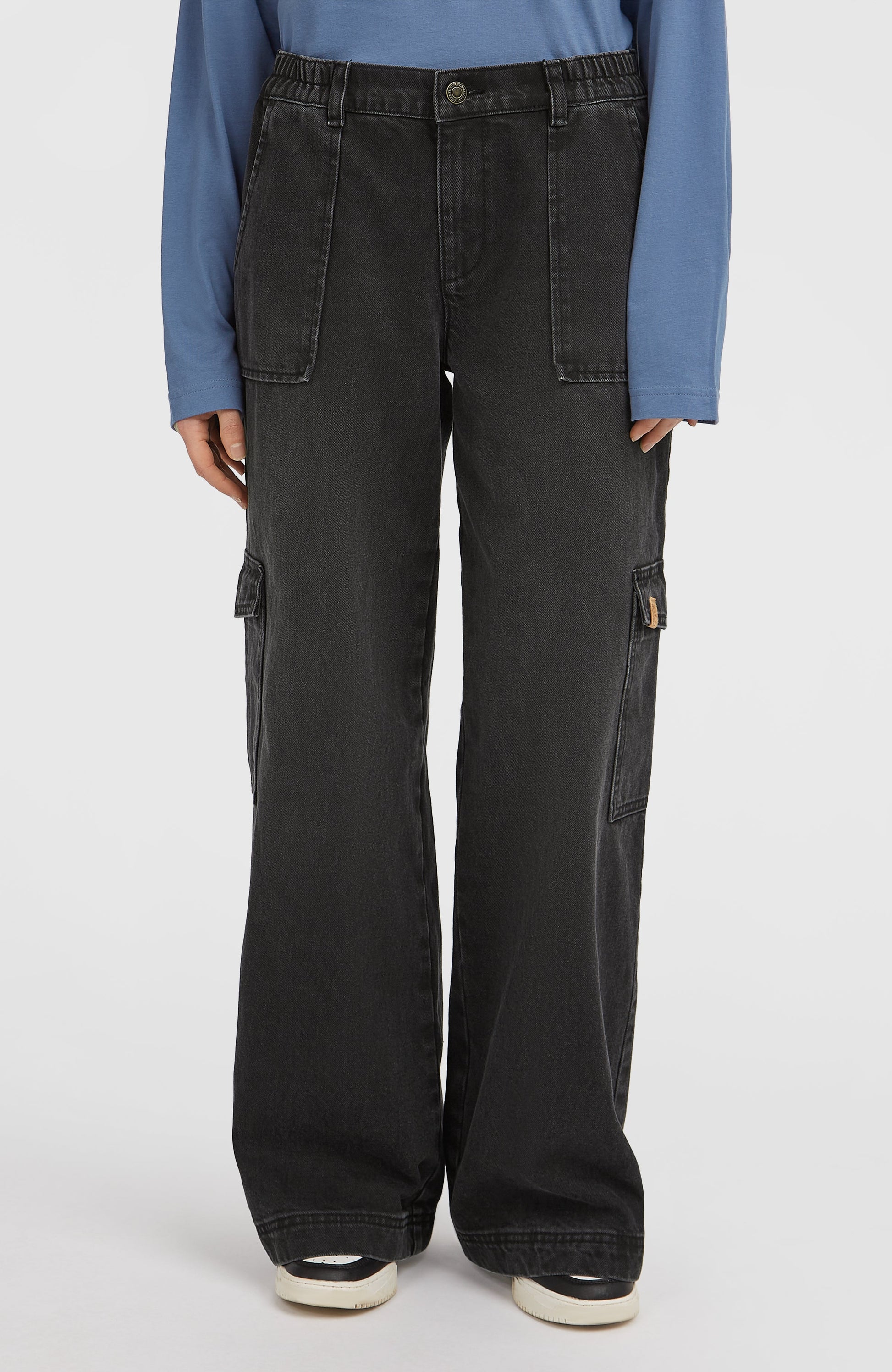 O'Riginals Denim Cargo Pants Women Black Out