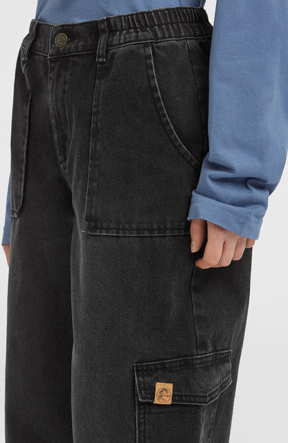 O'Riginals Denim Cargo Pants Women Black Out