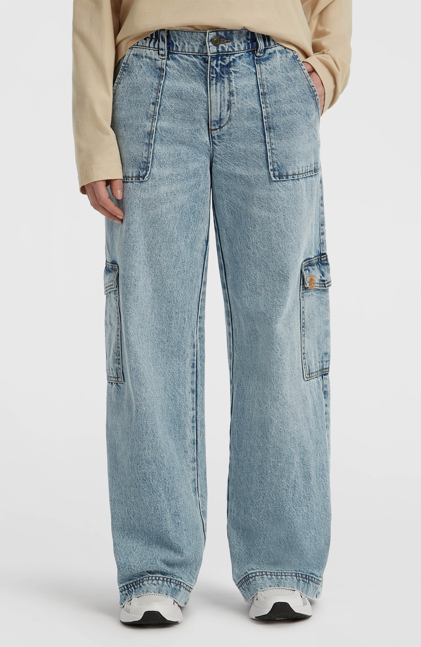 O'Riginals Denim Cargo Pants Women Denim Blue