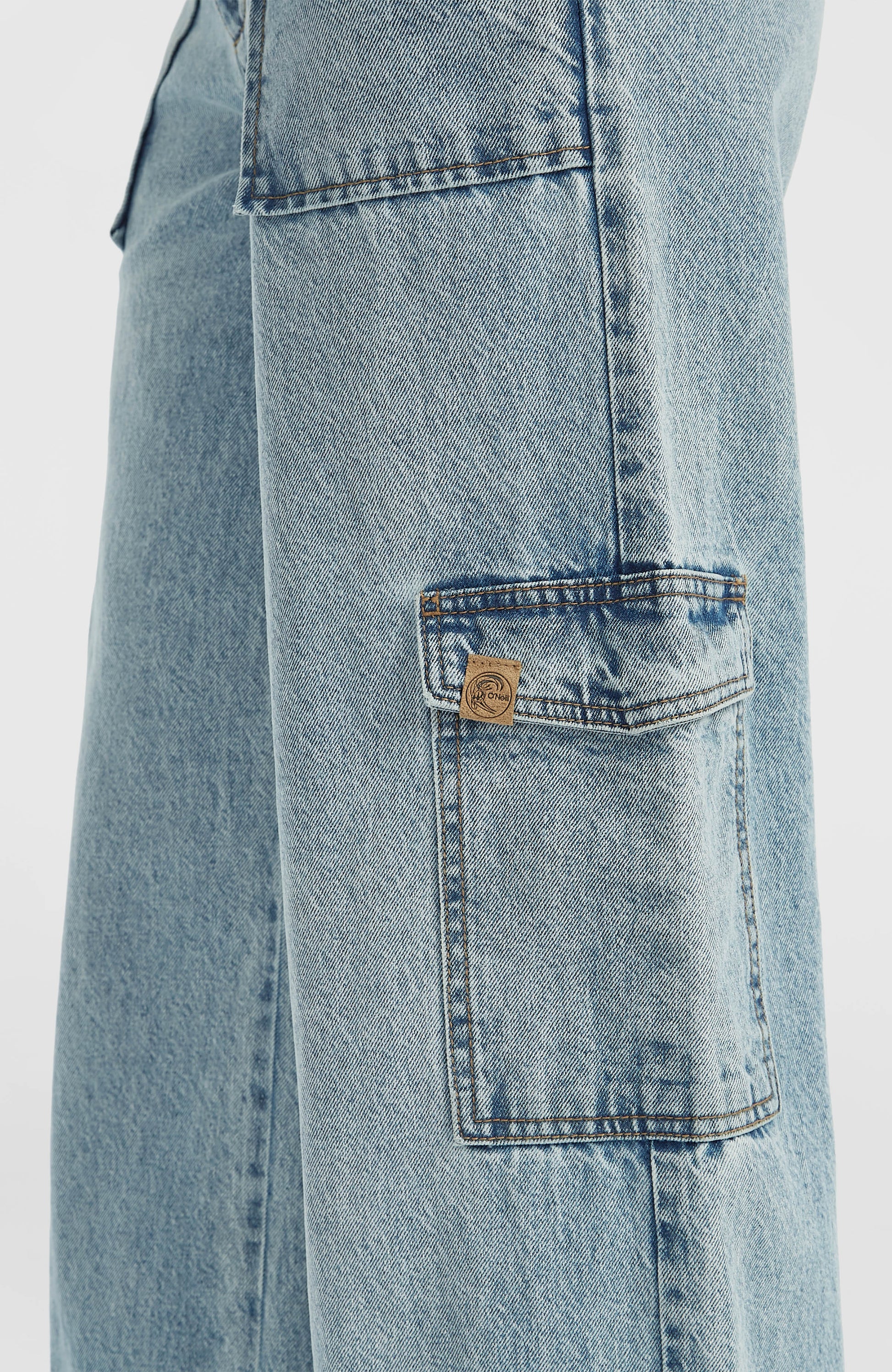 O'Riginals Denim Cargo Pants Women Denim Blue