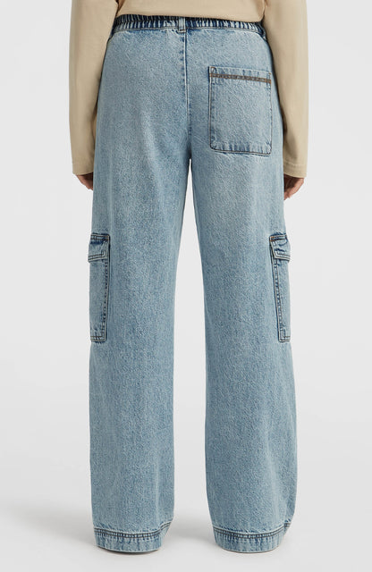 O'Riginals Denim Cargo Pants Women Denim Blue