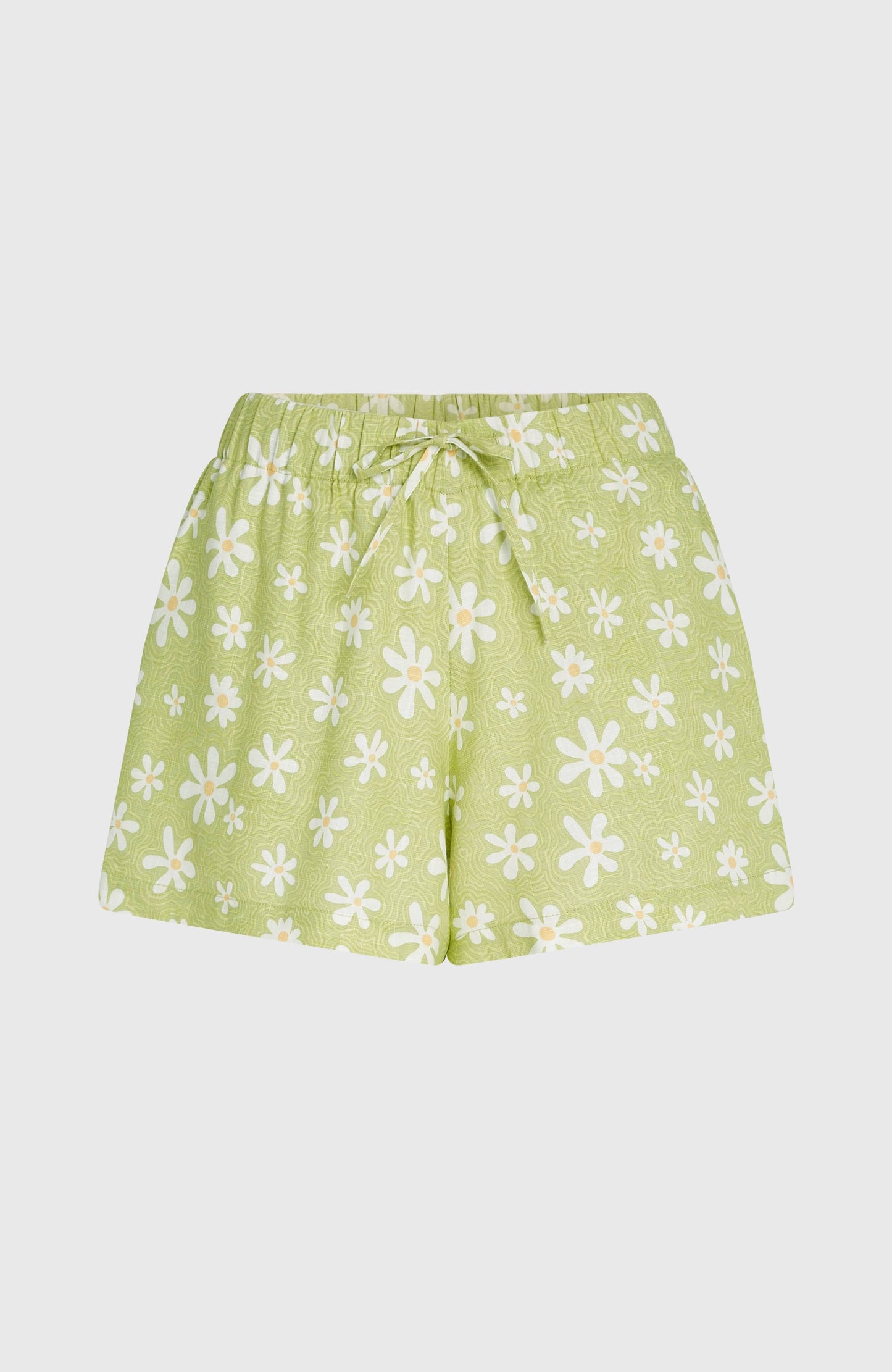 Beach Vintage Shorts Women Green Daisyline