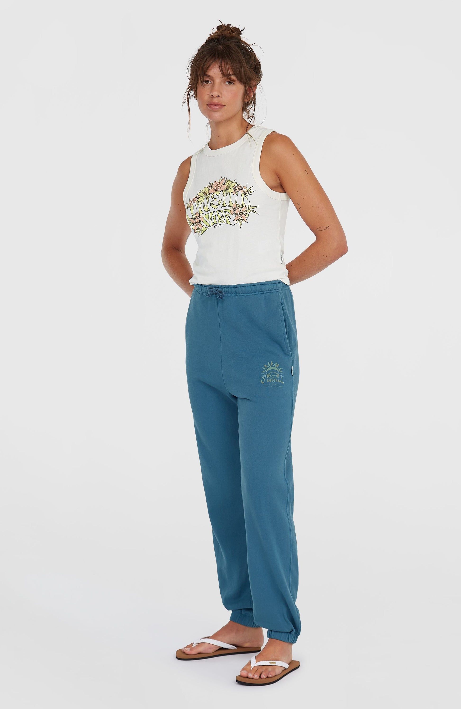 Beach Vintage Sweatpants Women Copen Blue