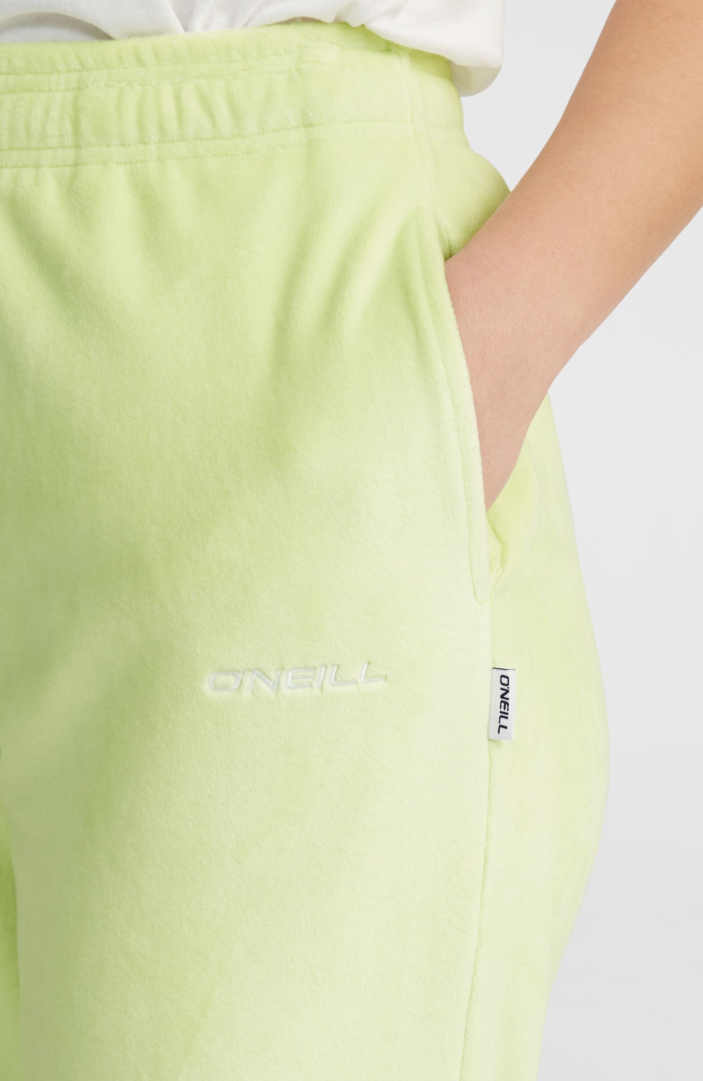 Velour Sweatpants Women Lime Wash