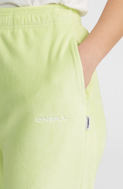 Velour Sweatpants Women Lime Wash