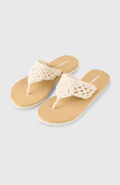 Ditsy Crochet Sandals Women Snow White