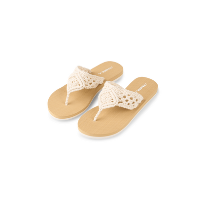 Ditsy Crochet Sandals Women Snow White