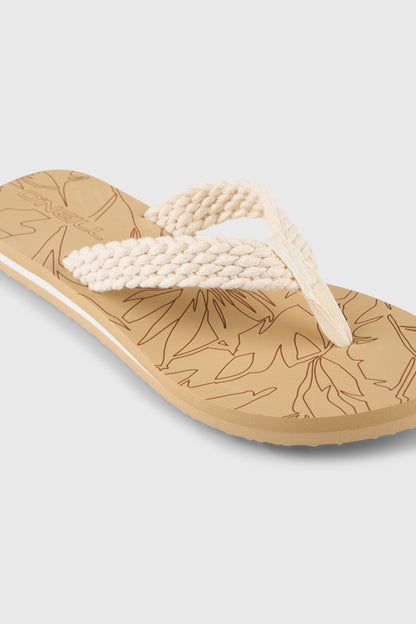 O'Neill Floral Sandals Women Snow White