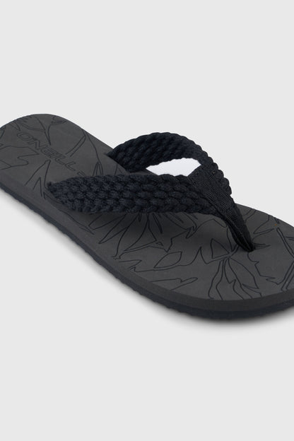 O'Neill Floral Sandals Women Black Out