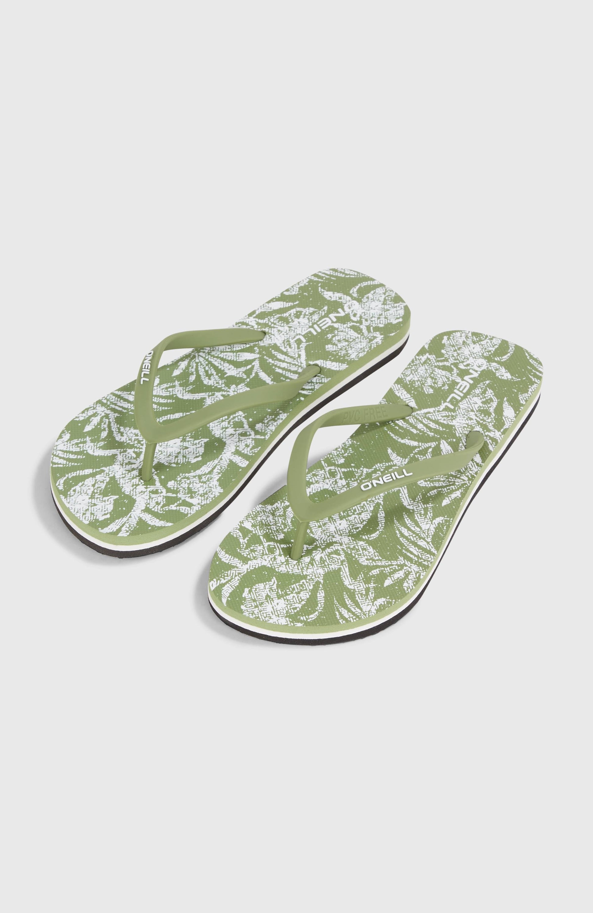 Profile Graphic Sandals Women Green Textured Jungle