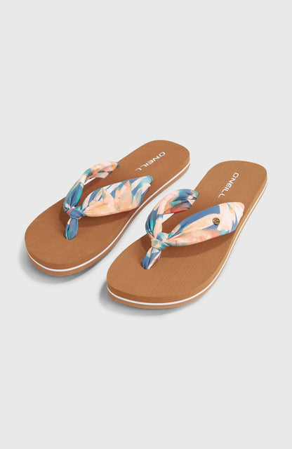 Ditsy Sun Sandals Women Blue Painted Tropics